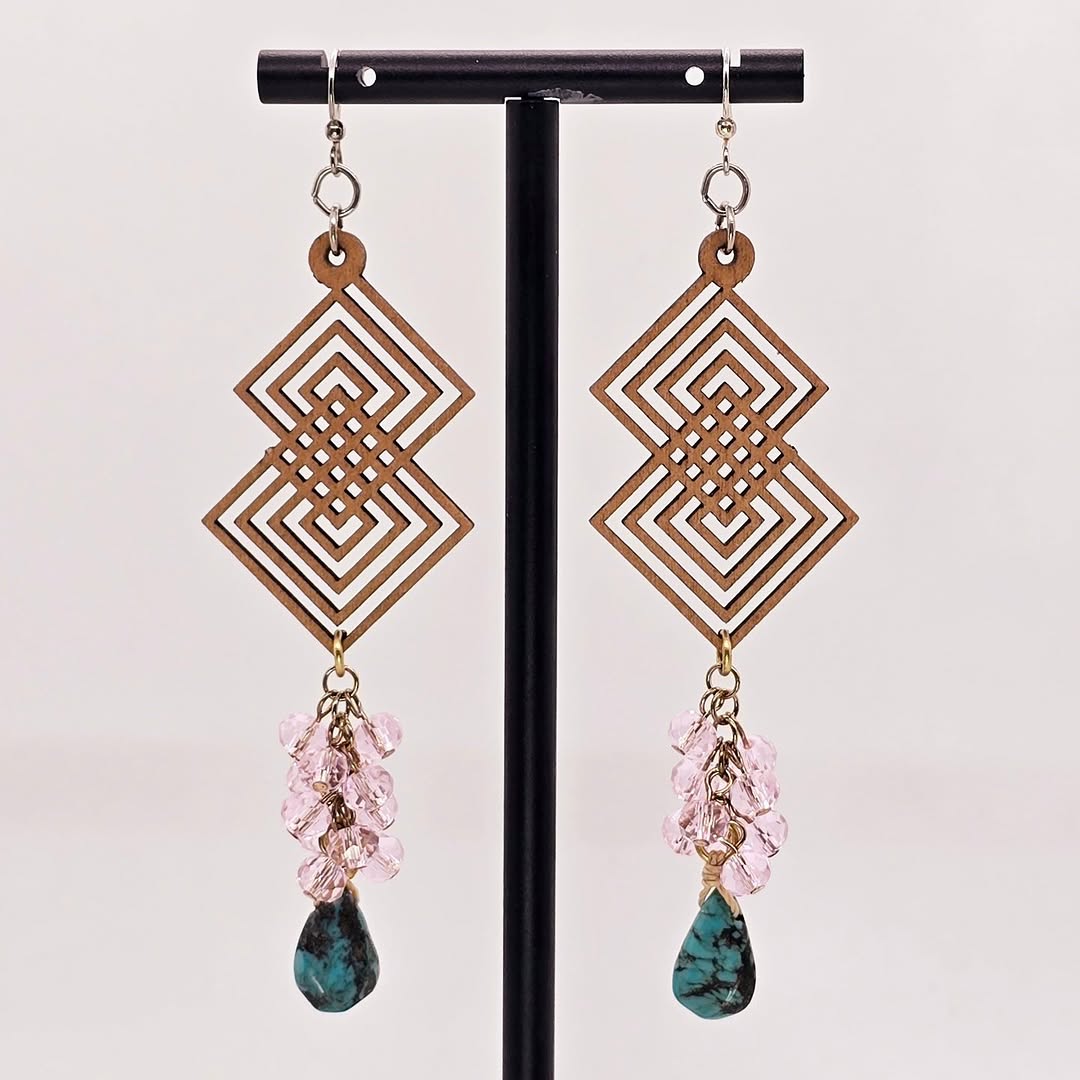 Turquoise Blossom Dangles