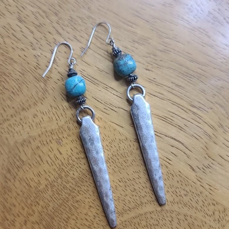 Silver Turquoise Dangles